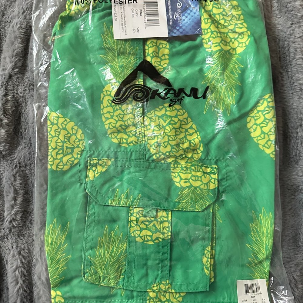 Kanu Surf Boys Swim Trunks NWT Size 7 Green BRAND NEW